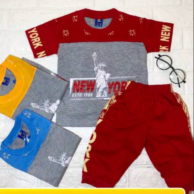 SETELAN BAJU ANAK LAKI LAKI NEW YORK CELANA JOGER Shopee SETELAN BAJU ANAK LAKI LAKI NEW YORK CELANA JOGER Shopee