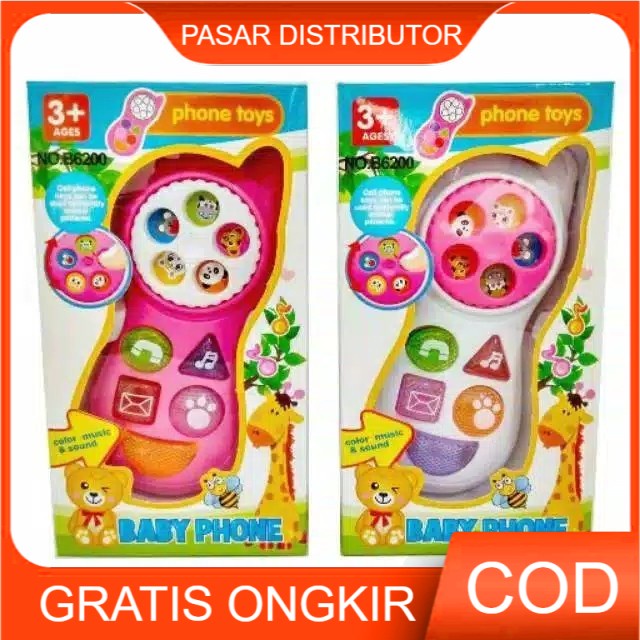 Mainan hp Telepon Bayi Anak Balita Edukasi - Baby Phone Toys Mini Call Mainan Anak