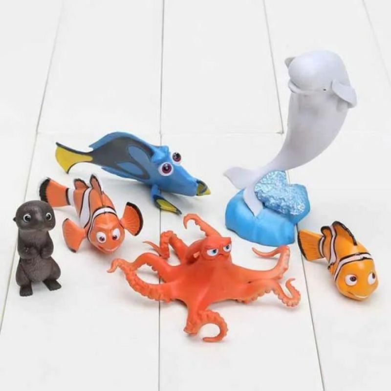 Figure Finding Dory /Nemo /Toppers/Mainan Nemo Set Isi 6