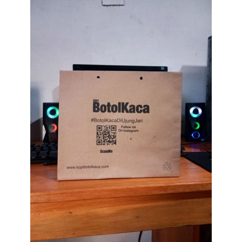 

paperbag toko kraft 23x10x20 free design