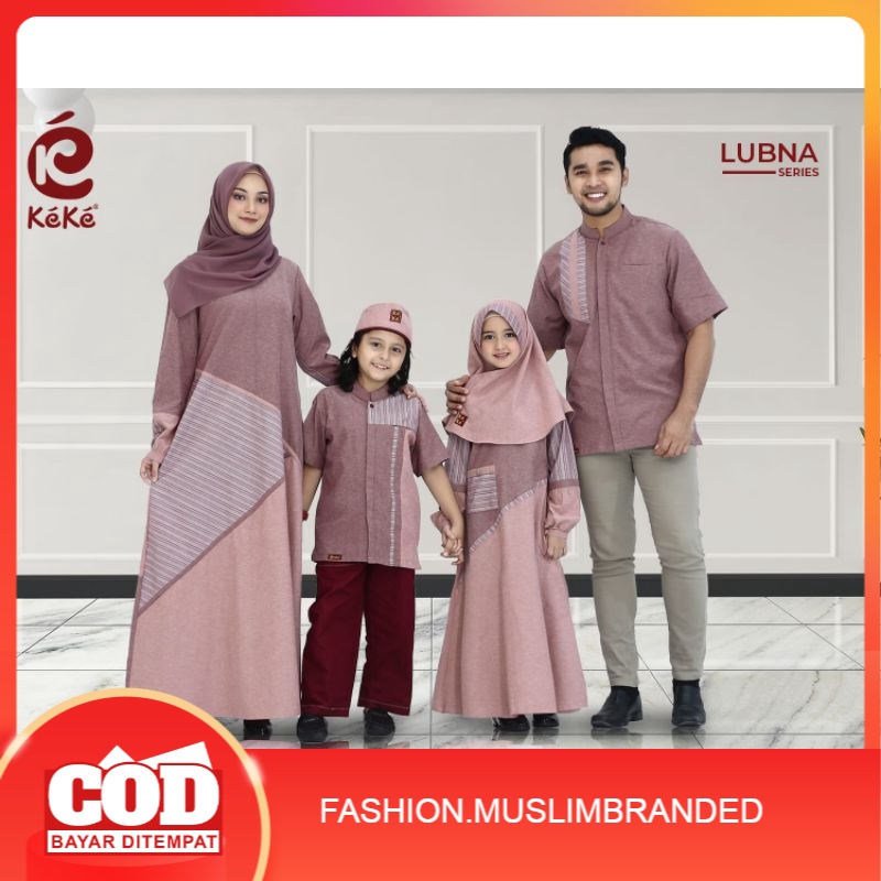 COD KEKE SARIMBIT TERBARU LUBNA SERIES MERLOT RED FAMILY SET KEKINIAN BAJU DEWASA HAMIS ANAK DEWASA 