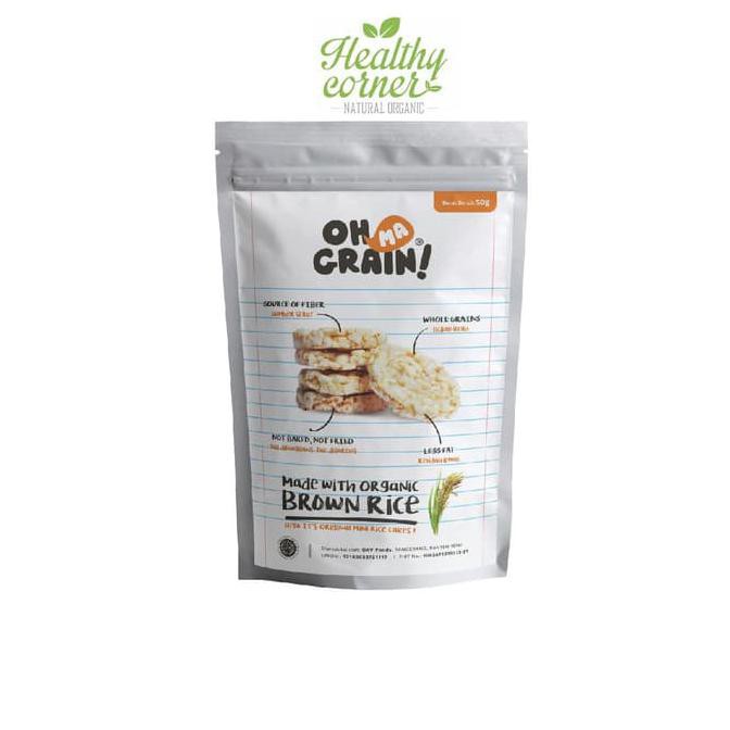 

Oh Ma Grain - Organic Brown Rice Crackers Snack Original 50 gr SALE