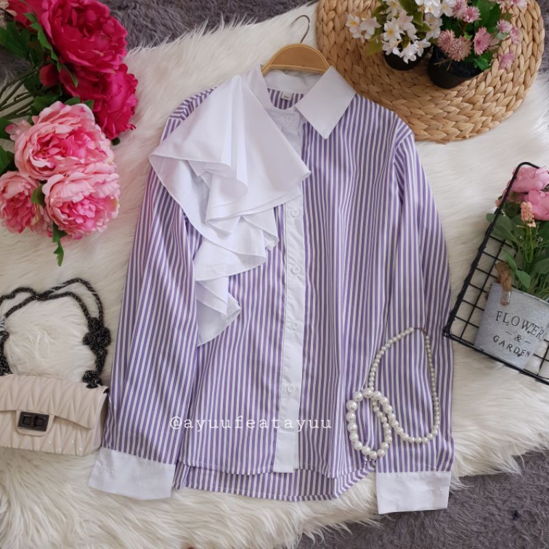 Oxford stripe blouse