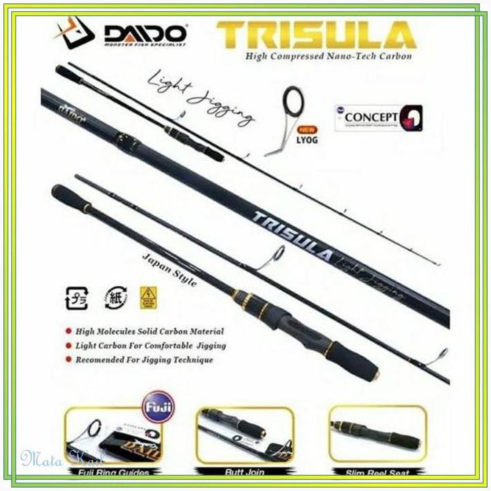 Joran Daido Trisula Pe 1-3 Panjang 1.8 Meter Bahan Full Carbon Full Fuji Ws9Kl