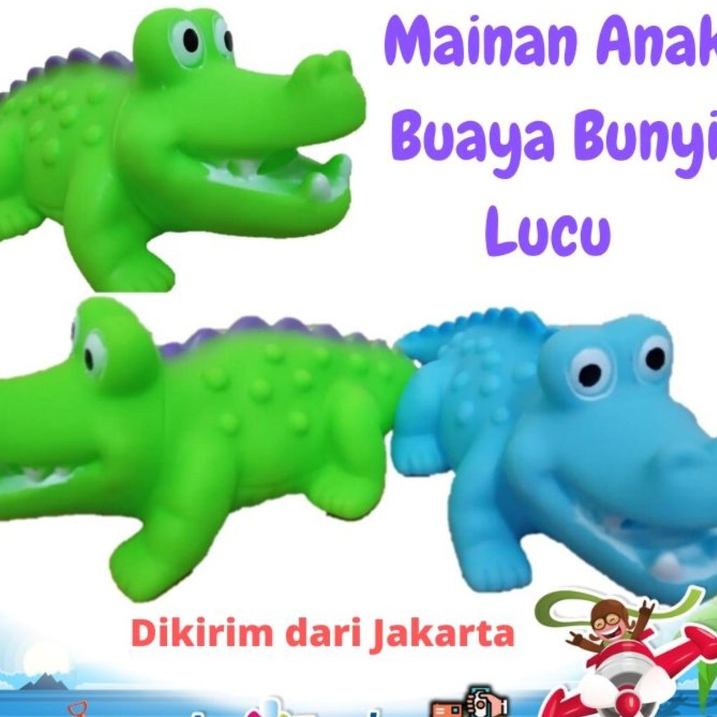 Buaya Karet Bunyi Mainan Anak