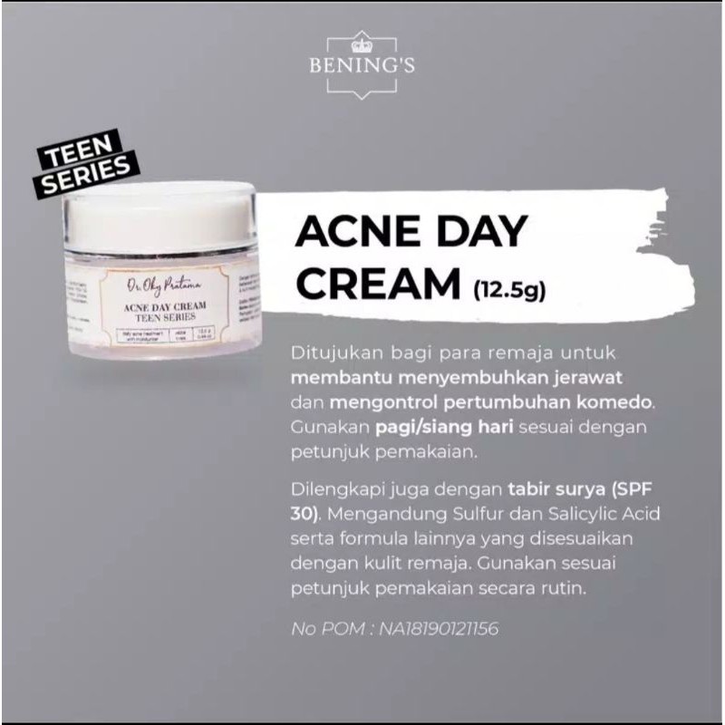 Bening's Acne Day Cream Teen Series