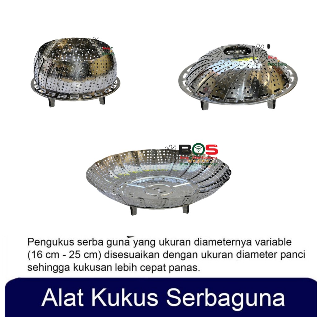 Alat Kukus Flexible Stainless 17-26 CM Kukusan Portable Serbaguna