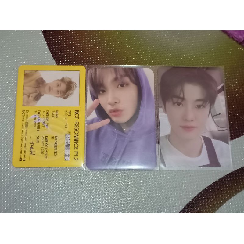 [booked] haechan photopack selca hoodie ungu photopack sg21 idcard taeil jaemin cafe