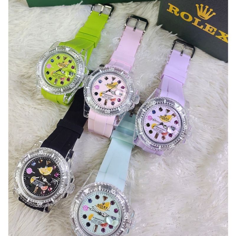 JAM TANGAN ROLEX KARET REAL PICTURE