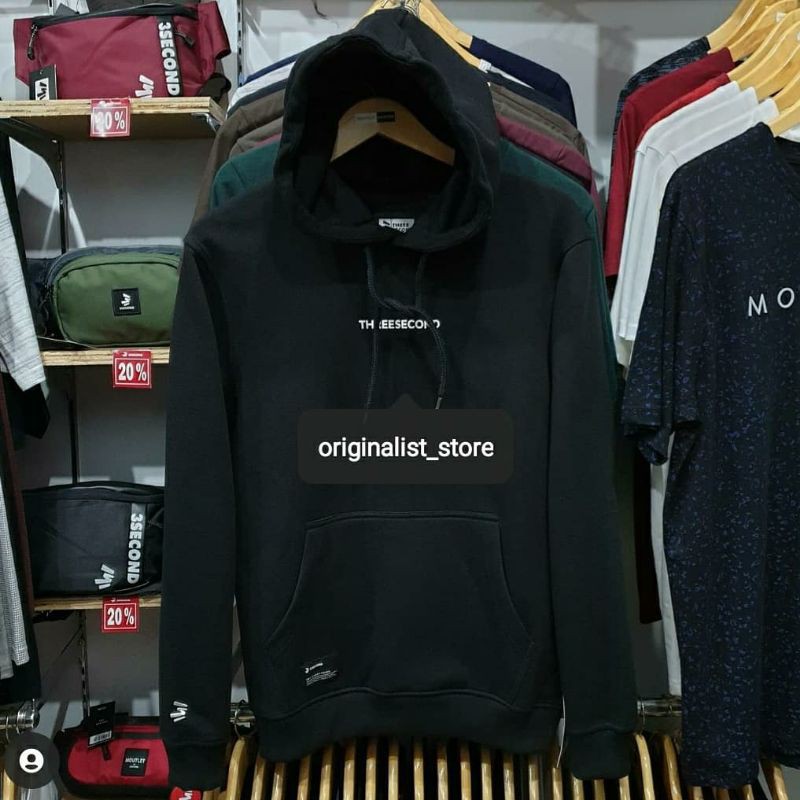Jaket 3second Original New Arrival Hoodie Simple Logo