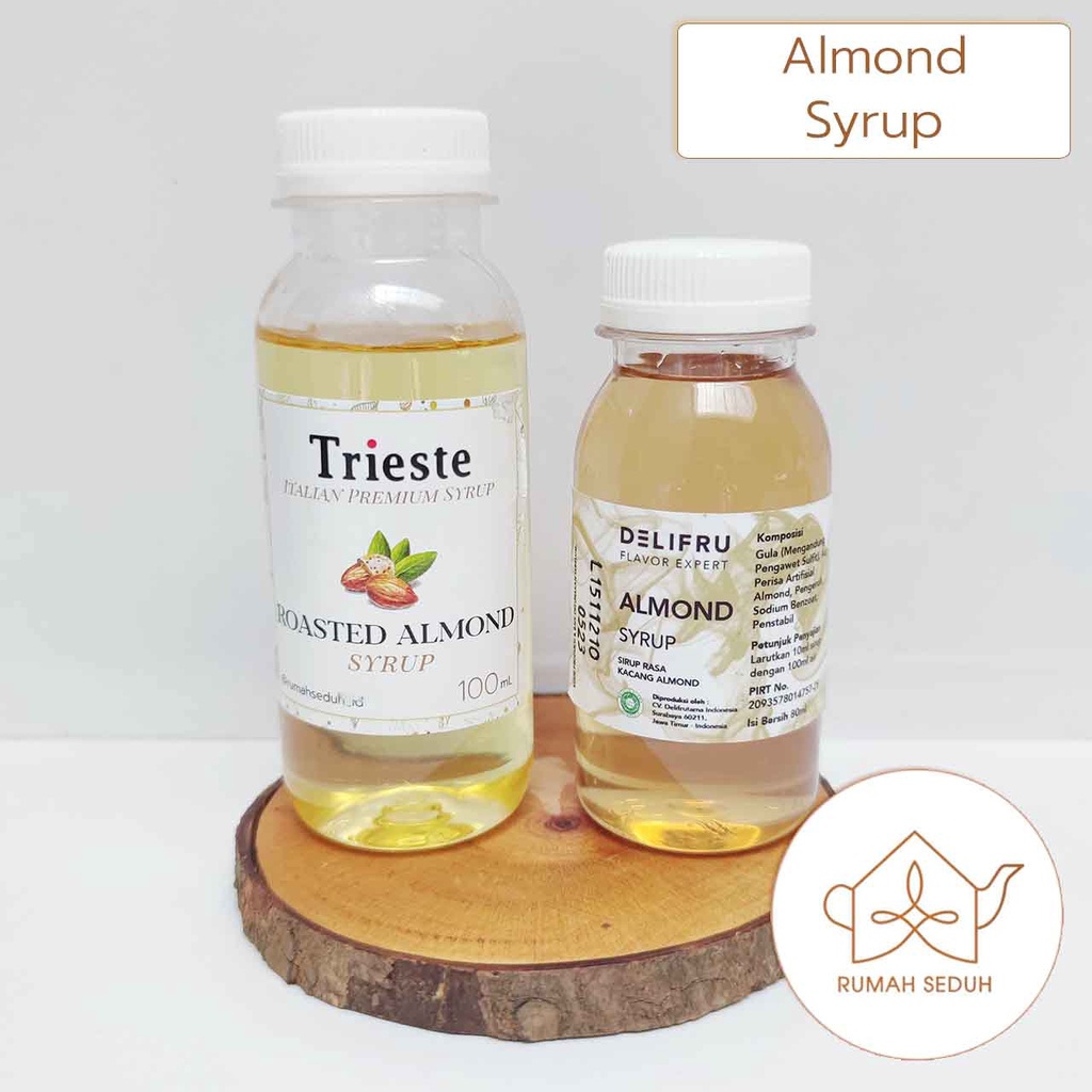 

100mL Roasted Almond Syrup merk Trieste Delifru - Sirup Almond Premium