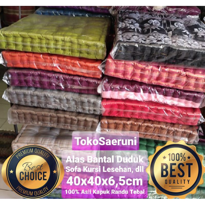 Best Quality Alas Bantal Kursi Kayu/Lesehan Duduk Sofa Kapuk Asli 100%