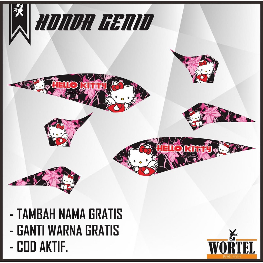 Striping Sticker List Motor Genio Hello Kitty v2