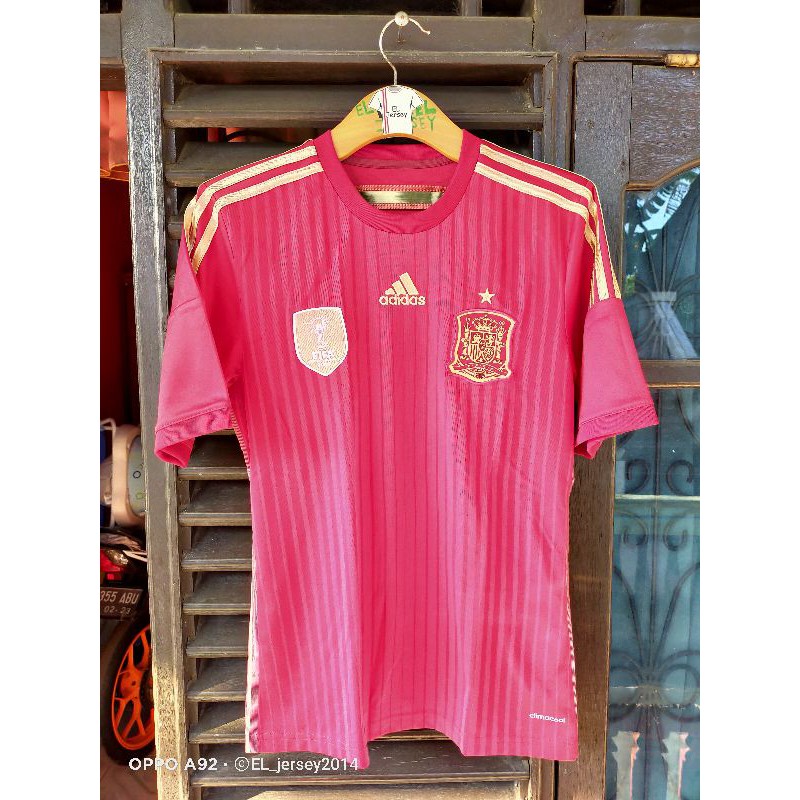 Jersey bola Spanyol home 2014 second original