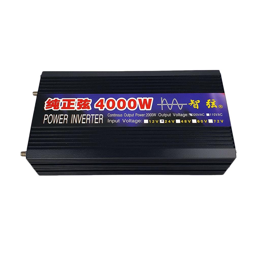 Pure Sine Wave Car Power Inverter DC 24V to AC 220V 4000W - SY4000 - Black