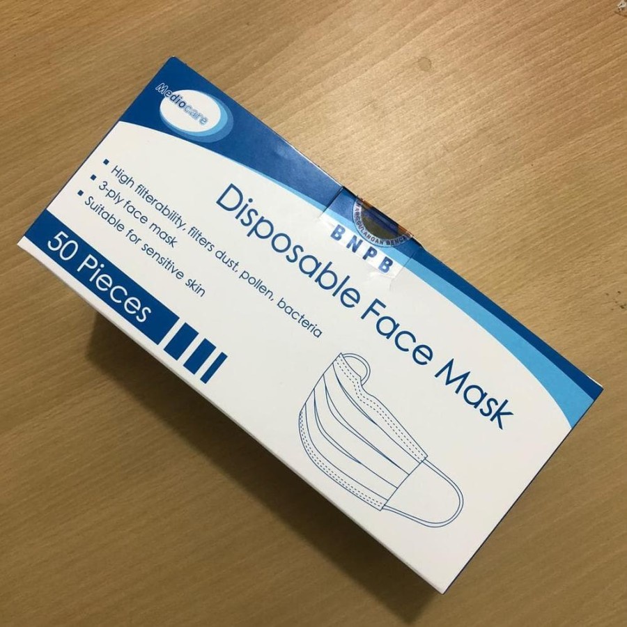 Promo Terbaru!!! Masker Medis 3 Ply Disposable Mask Earloop 1 Box Isi 50 Pcs Nyaman Saat Digunakan Dan Ada Kawat Penahan Dibagian Hidung Berkualitas Terbaik