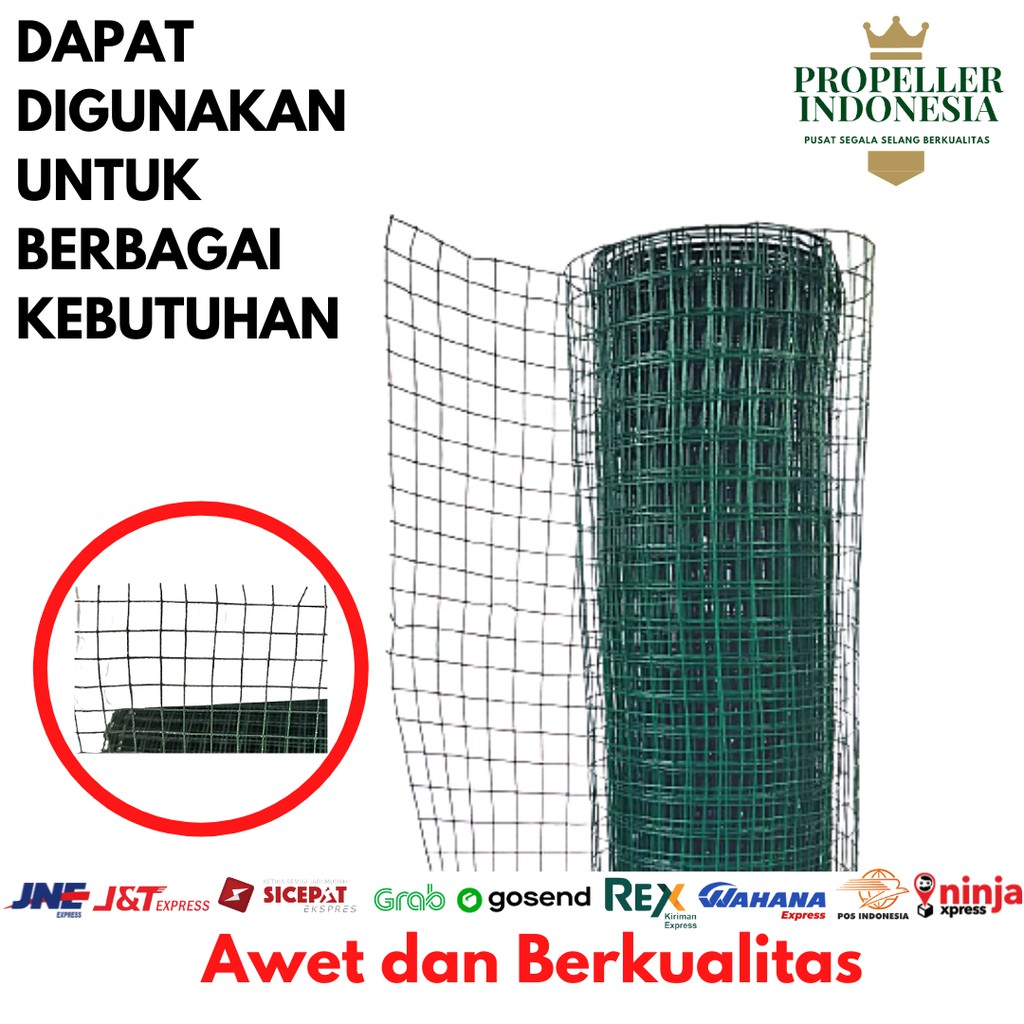 Kawat Loket PVC Kawat Hijau Kawat Ayakan Ram PVC Hijau 1/4 Inch