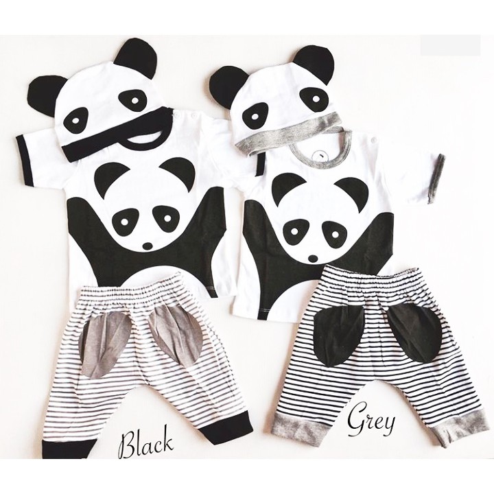 Setelan Baby 1-2thn Panda Baju Anak Murah Baju Tidur Anak All size