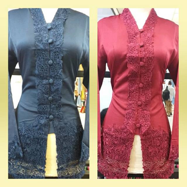 kebaya encim modern lengan panjang bordir senada-6