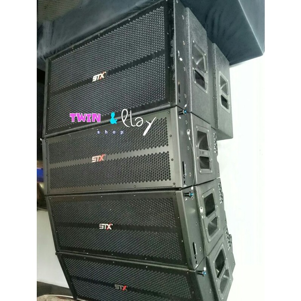 box speaker line array stx sound system gantung mid hight 10"+horn+10"