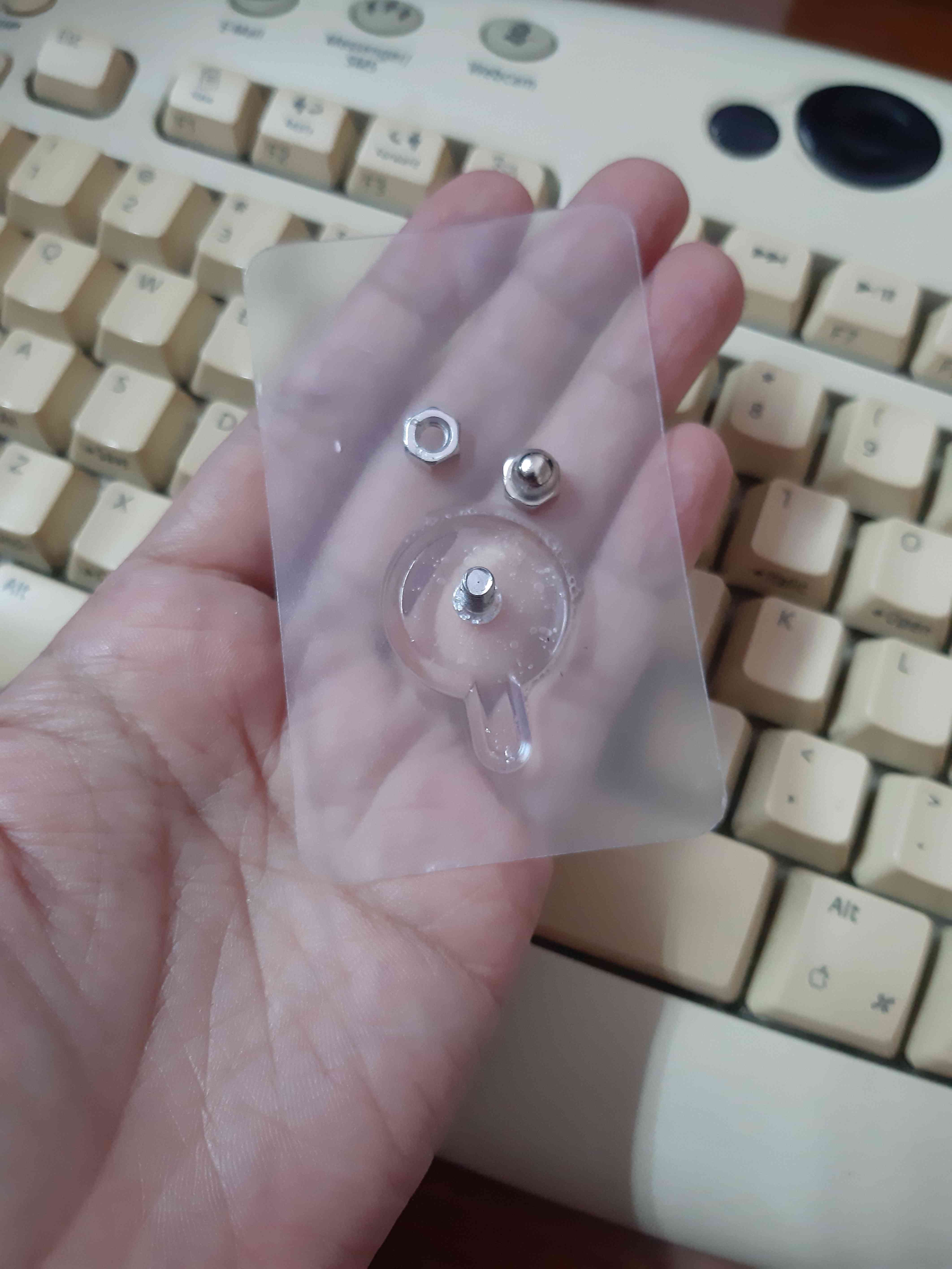 Qipin Kait Paku Gantung Perekat Transparan Tanpa Jejak Untuk Dapur/kamar Mandi, Ada 4 Ukuran