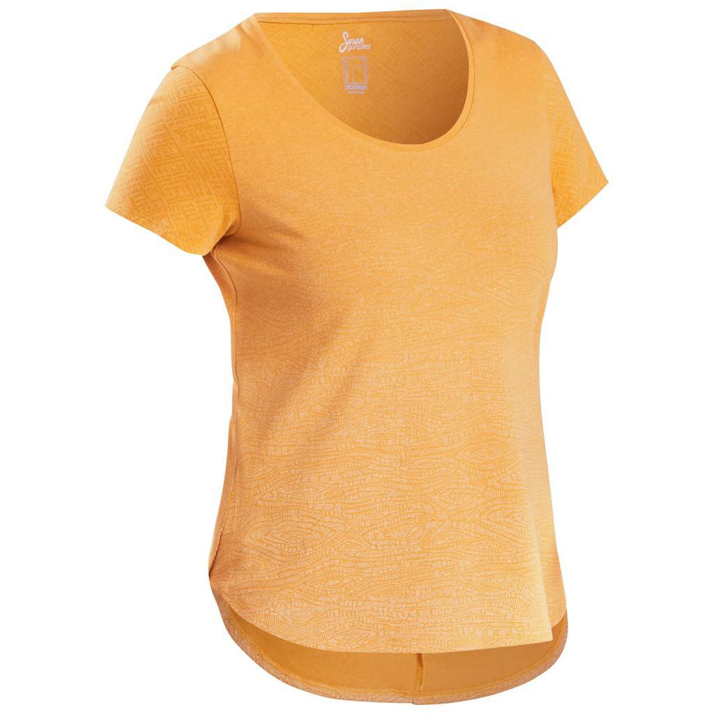 Quechua Kaos Olahraga Wanita Nh500 Kuning Mustard