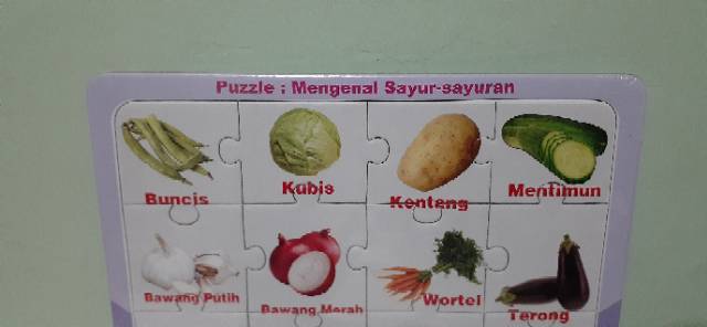 Puzzle / puzle Sayur - Vegetable Puzzel Puzel Puzle