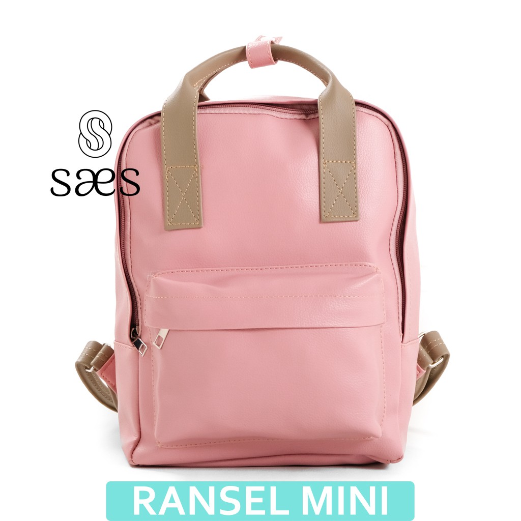 SAES TERATAI BACKPACK VINTAGE PINK RANSEL MINI MULTIFUNGSI Saes shop 003