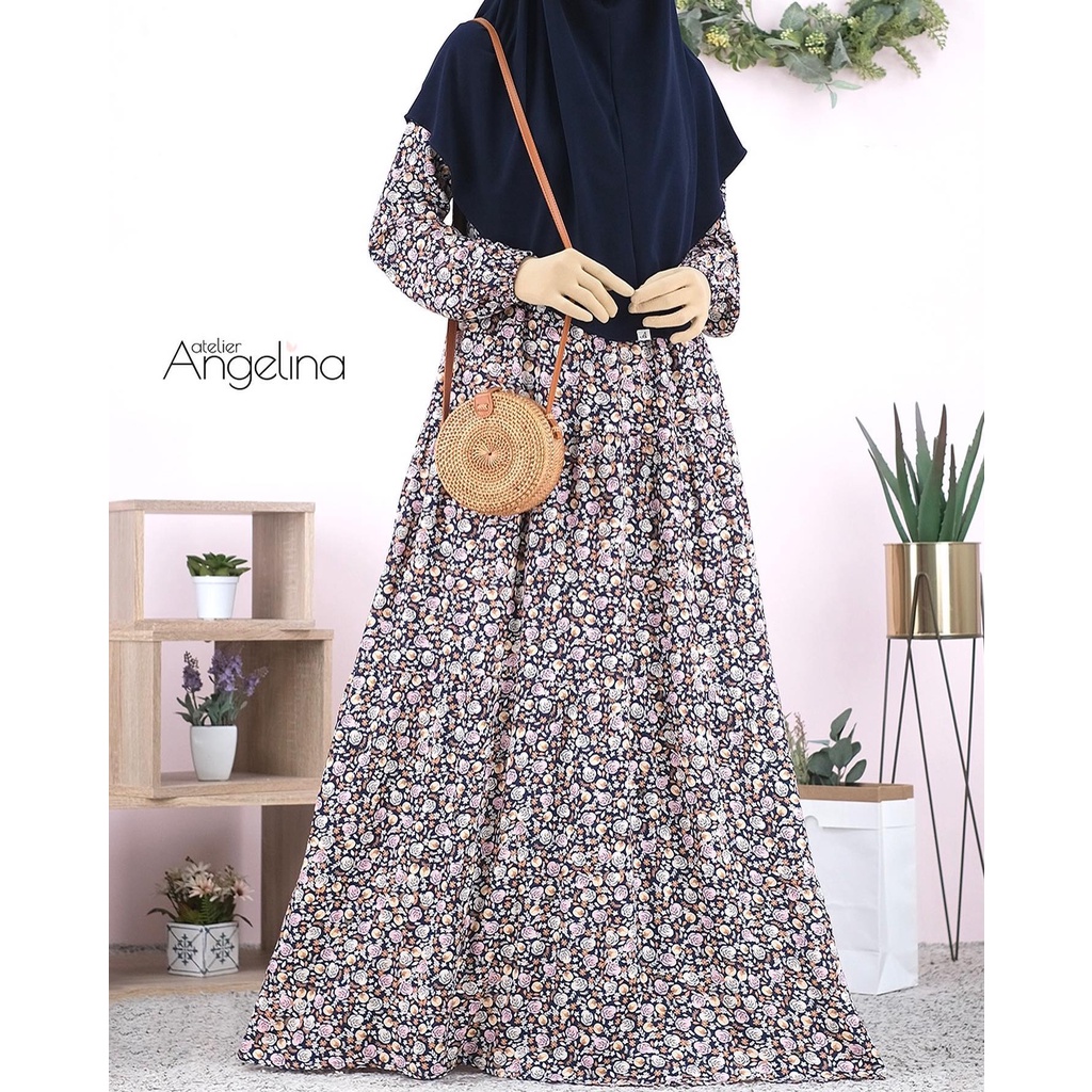 Atelier Angelina Bella Dress Rosetta Navy Size XL | Little Bella Rosetta Navy Size 2-4y dan 8-10y Ba
