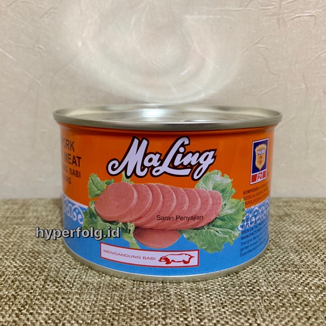 

(Non-Halal) Daging Maling - Luncheon Pork Daging Ma Ling Luncheon Meat Makanan Kaleng Sarden Tuna