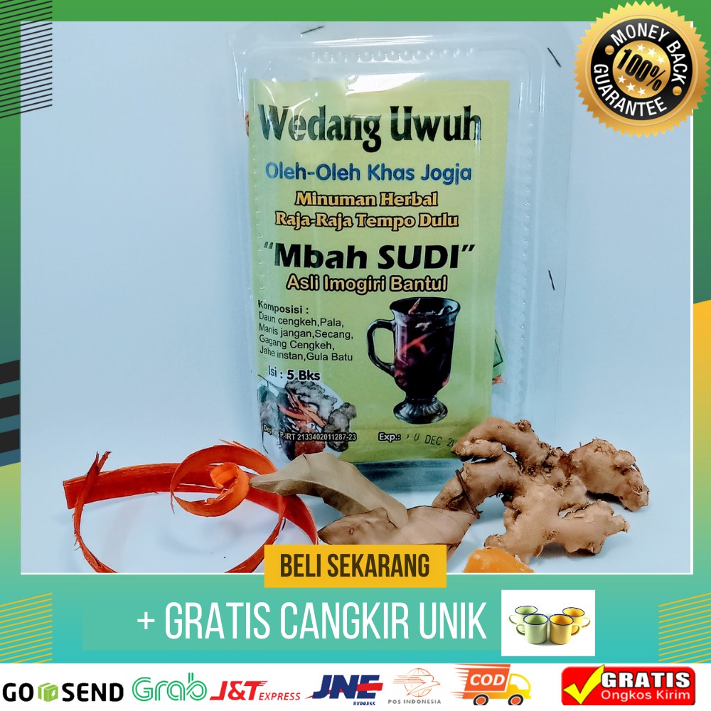 

WEDANG UWUH KOMPLIT ASLI JOGJA LENGKAP DENGAN GULA BATU MINUMAN HERBAL isi 5