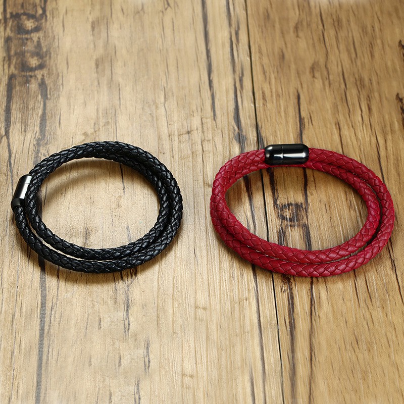 Gelang cowok / gelang pria / gelang kulit asli high quality genuine leather GP025