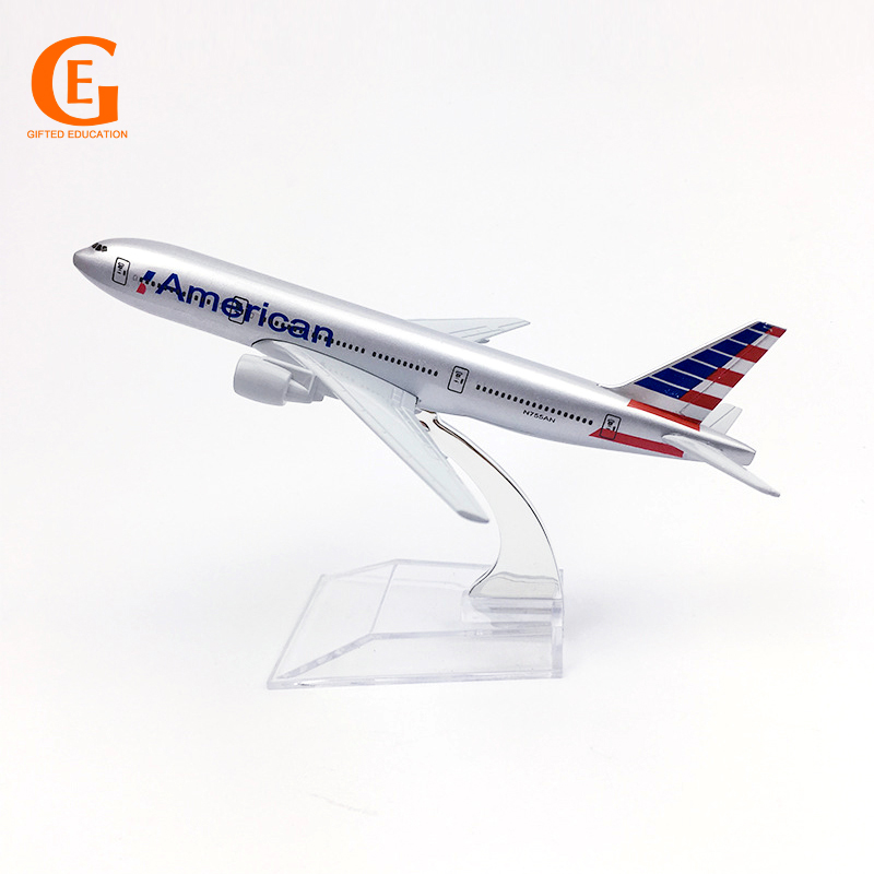 American Airlines B777 Pesawat Model Boeing 777 Die Cast Metal Pesawat Model Mainan 16CM