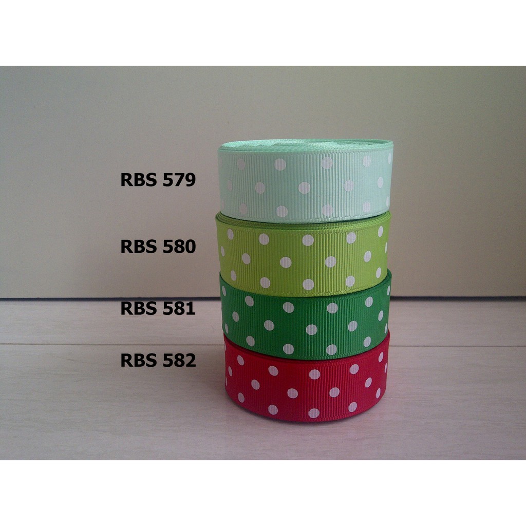

[10 YARD] PITA GROSGRAIN MOTIF POLKADOT SALE RBS 579,580,581,582