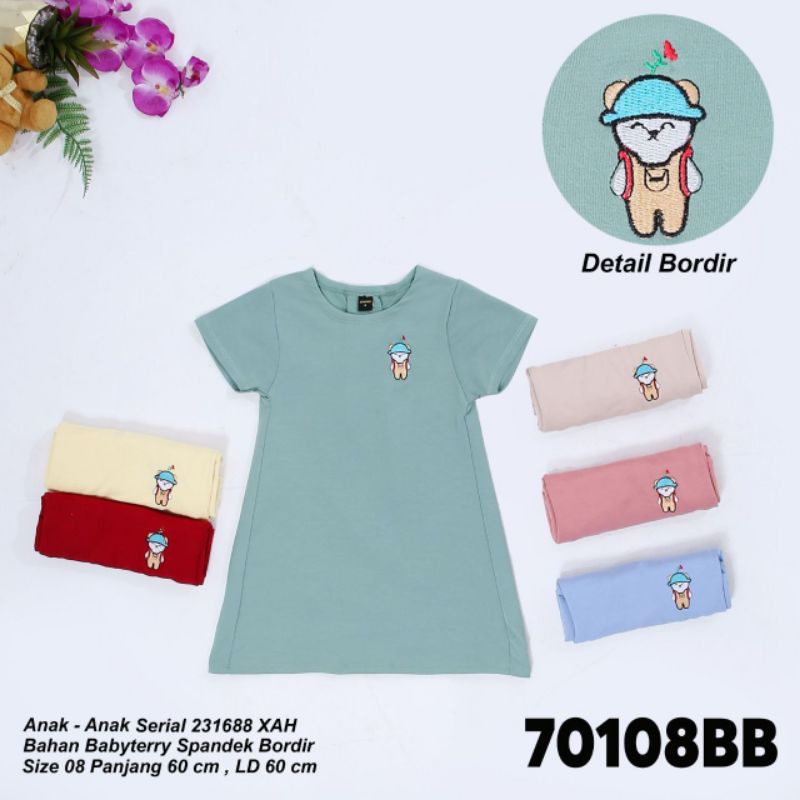 Daster anak Lemone 70108BB dress kaos babyterry pendek murah