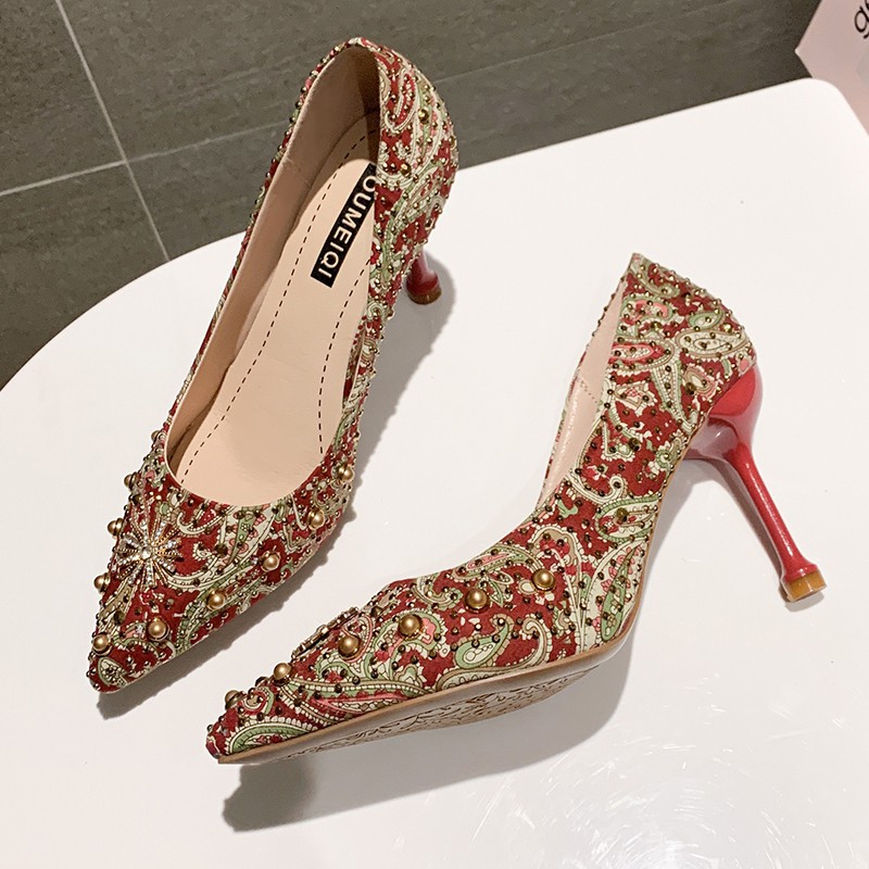 Wedding Shoe Female Wedding Shoe Female 2019 New Red High