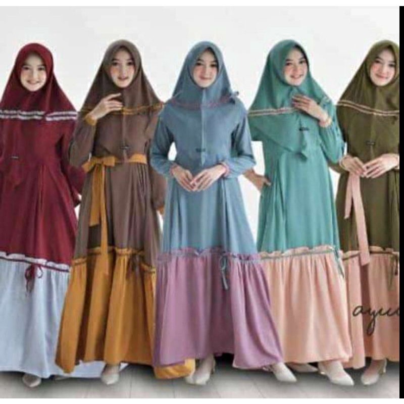 GAMIS AYUDIA SET HIJAB/GAMIS ITY CREP/GAMIS SET HIJAB/GAMIS HAFZ HIJAB/GAMIS SYAR'I/GAMIS SET HIJAB/GAMIS HIJAB