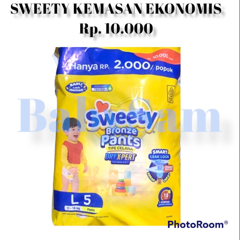 Sweety Bronze Dry Expert Mini Pack M5 | L5 | XL4 Popok Celana Bayi