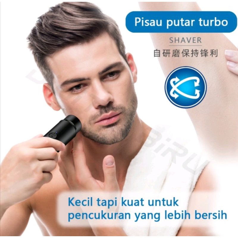 Alat Cukur Jenggot Elektrik Mini Portable USB Charging / Shaver Isi Ulang USB / Shaver Travel