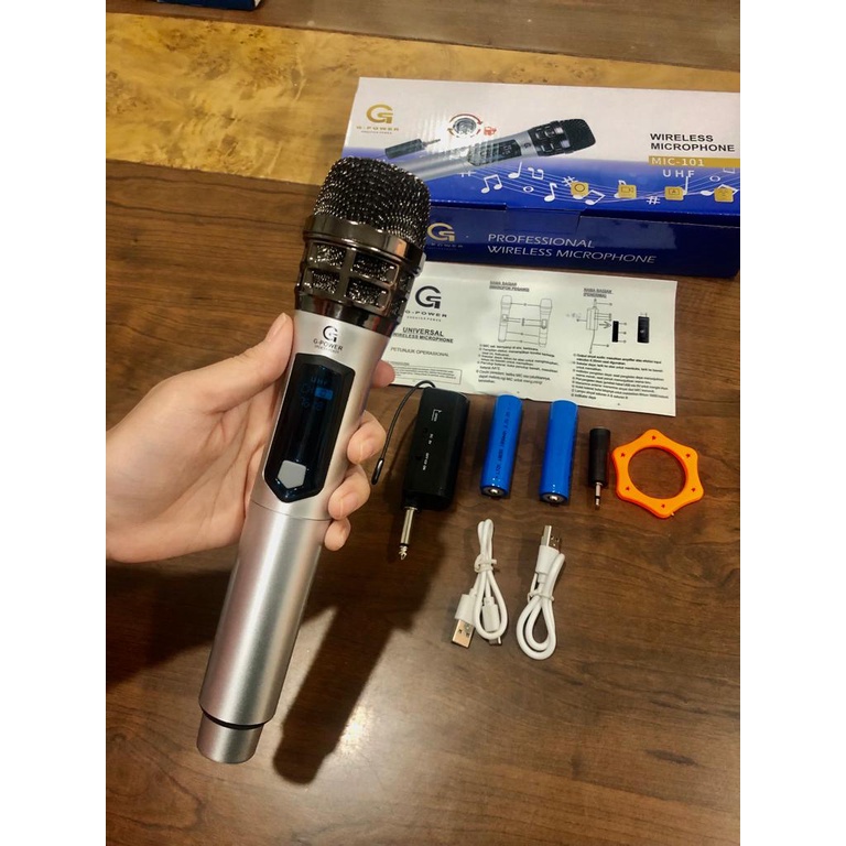 G-POWER PROFESSIONAL WIRELESS MIC 101-USB/VHF/UHF - VARIAN MIC