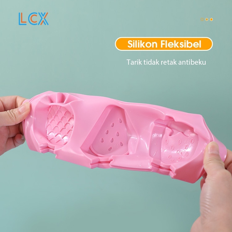 LCX Cetakan Ice Cream Silikon / Ice Cream Mold Es Loli DIY Lucu Unik Bunga Tray Cetakan Es Batu Ice VS-99