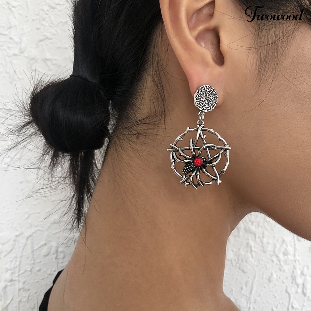 1 Pasang Anting Menjuntai Bahan Alloy Anti Karat Gaya Vintage Untuk Pesta