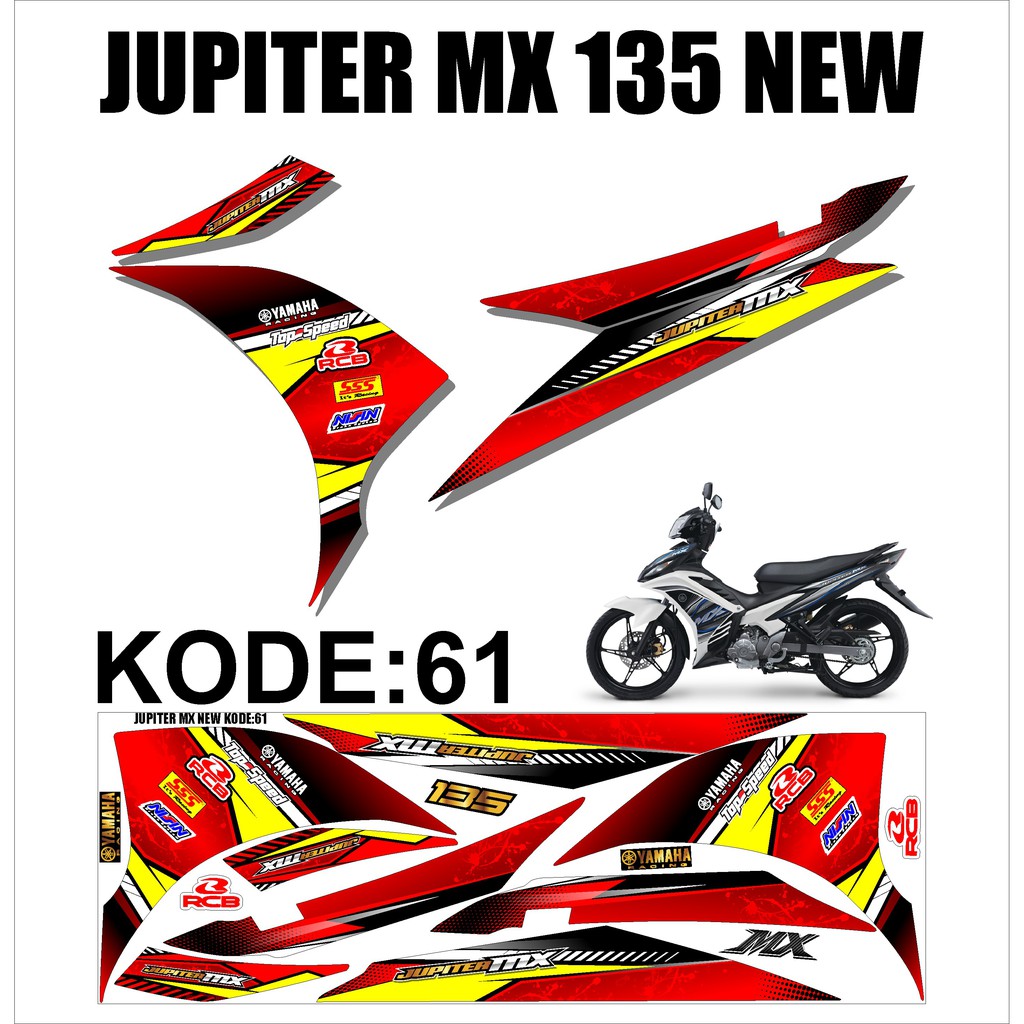 COD Sticker Striping Lis Variasi Jupiter MX 135 NEW 2010 2014 Desain GJR 61 Shopee Indonesia