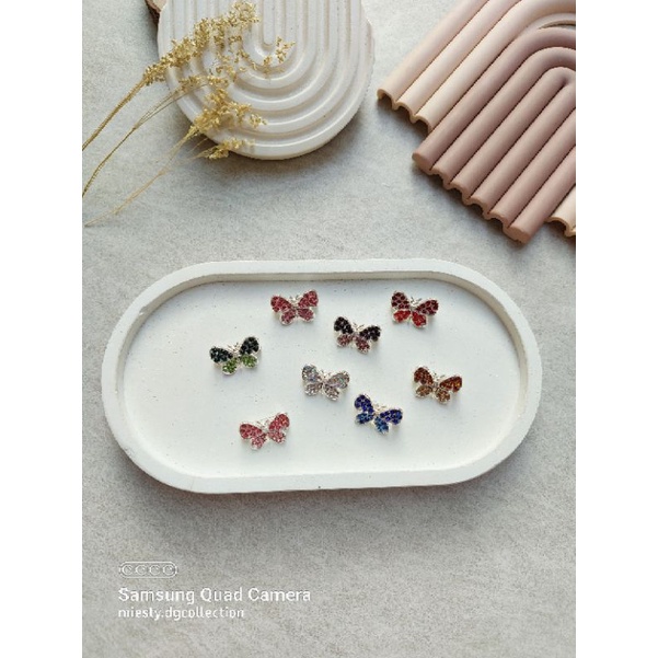 Bros Dagu Mini/ Peniti hijab/Bros dagu mutiara-Kupu Mini