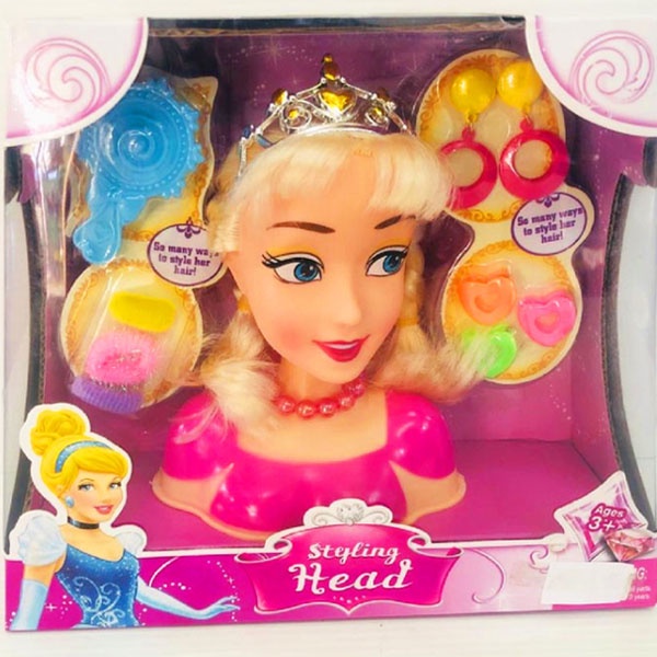 Mainan Anak Perempuan Salon Hias Kepala Boneka Berbie