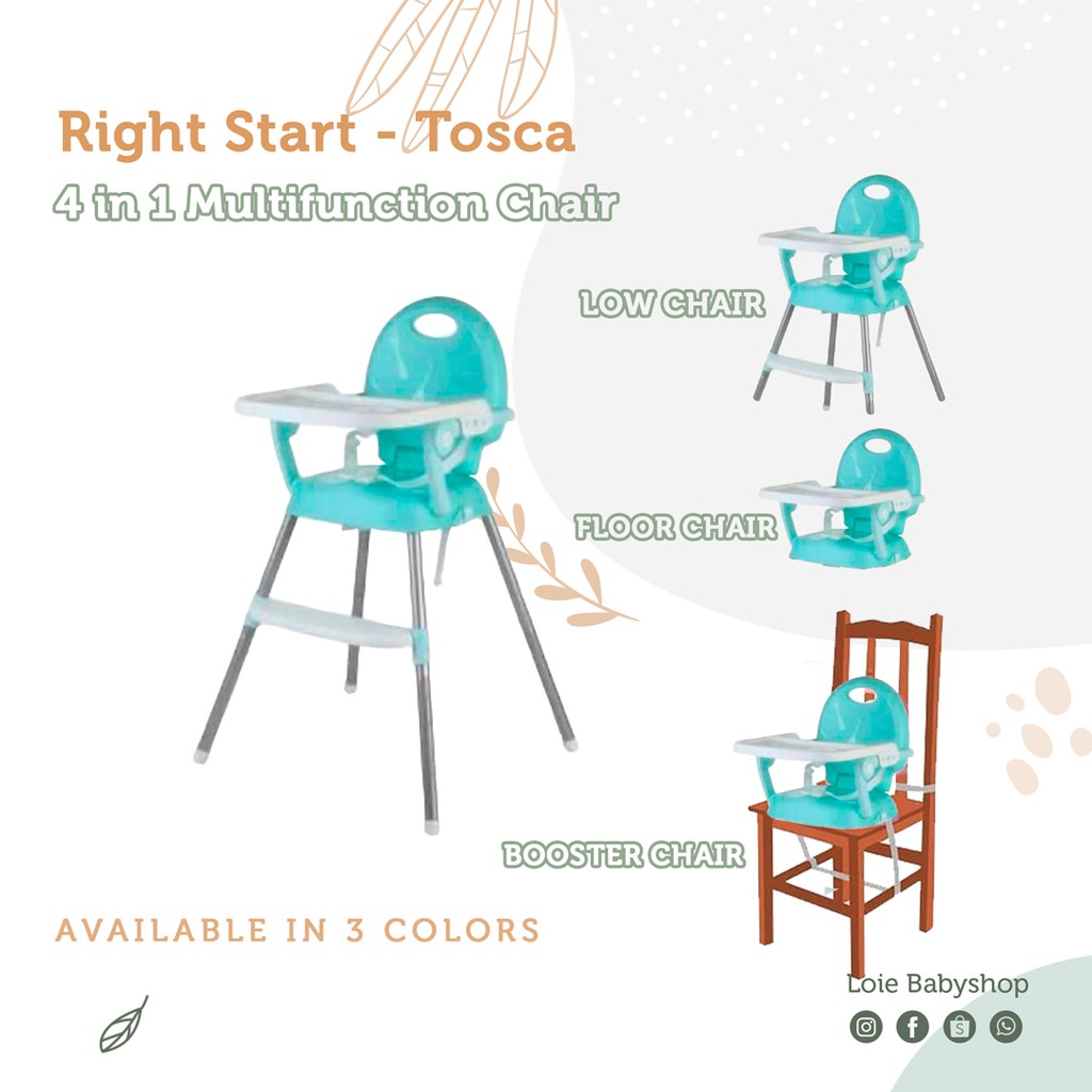 Right Start 4in1 Baby High Chair Tosca Shopee Indonesia