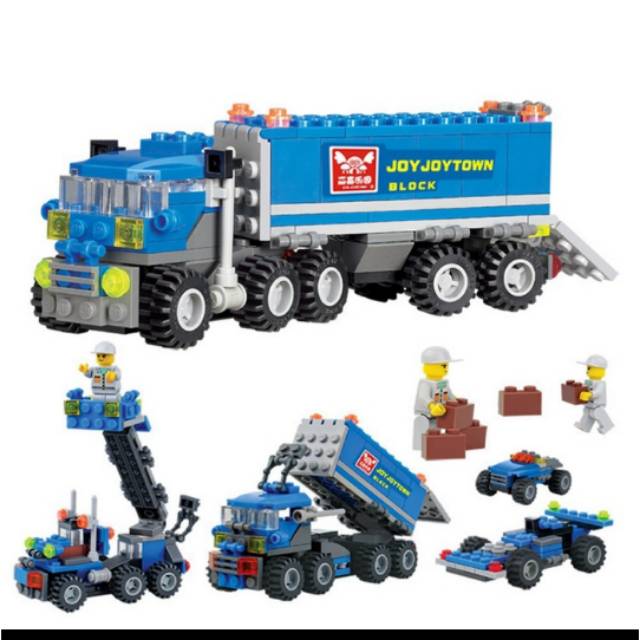 Brick Lego Truck Cargo Bandara Transporter