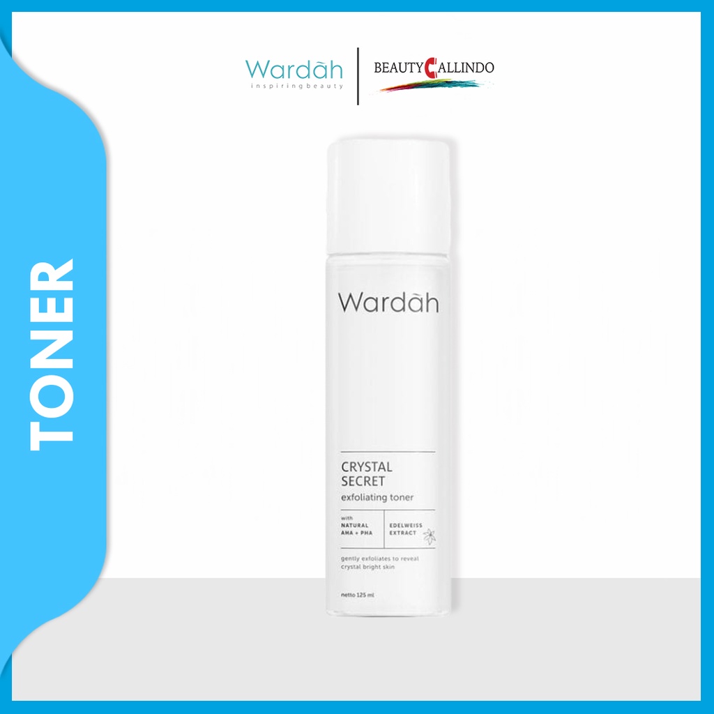 Wardah Crystal Secret Exfoliating Toner with Natural AHA+PHA 125 ml | Toner Exsfoliasi