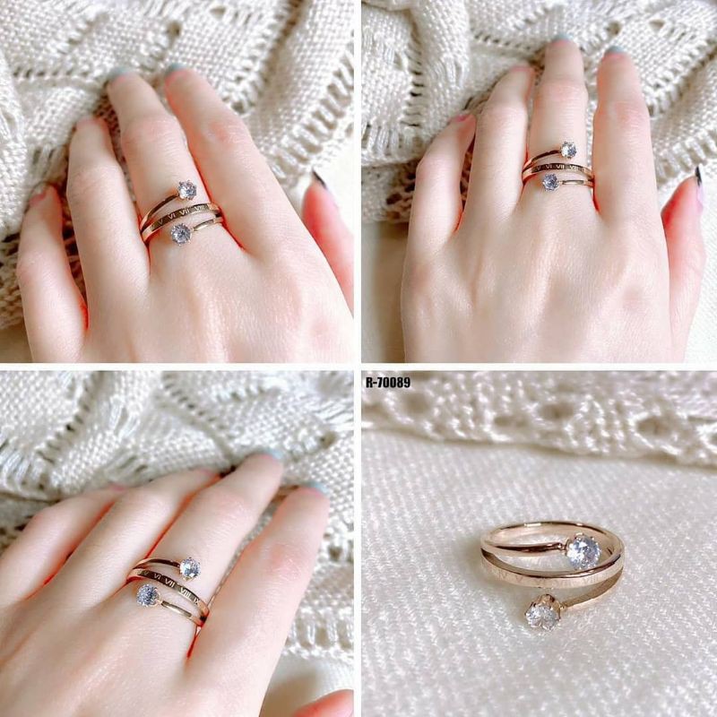 Cincin Titanium Wanita Anti Karat Cincin Titanium Blink Terlaris