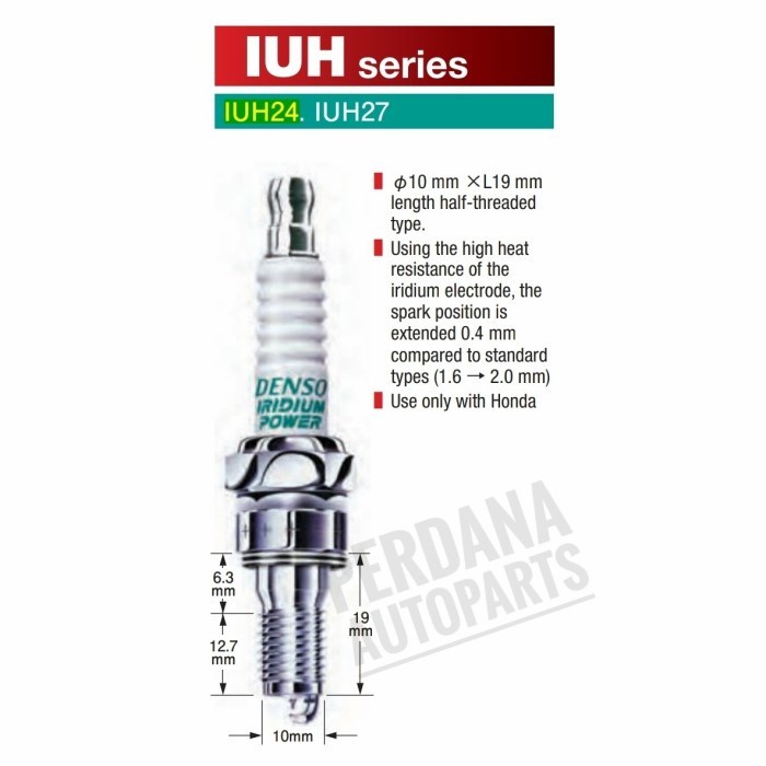 Busi Honda Cb400 F/Sf/Sb/Vtec Jamin Asli Denso Iridium Power